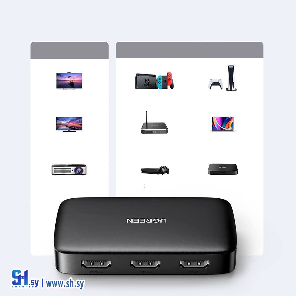 HDMI switch 3 in 1 Ugreen (المصدر)