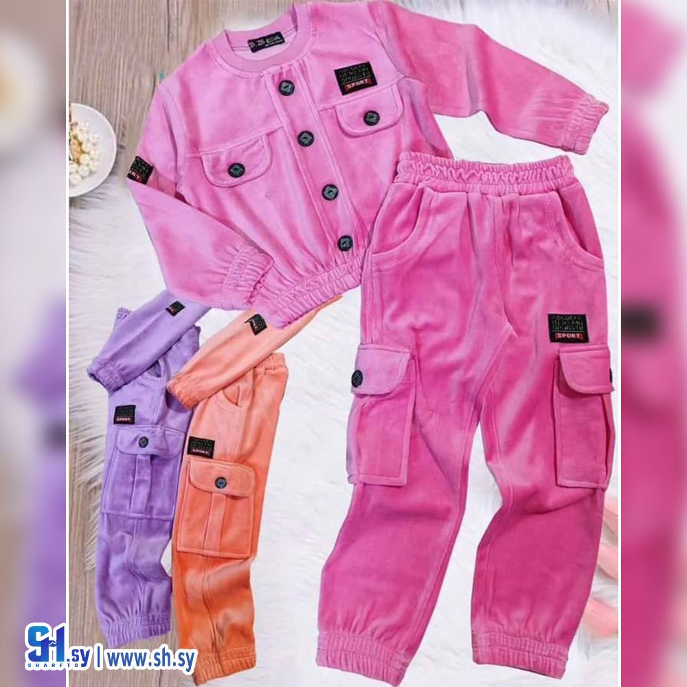 طقم مخمل بناتي (Pink&Blue)