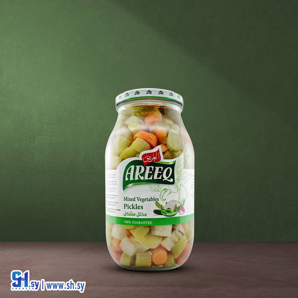 مخلل مشكل 2000غ عبوة زجاج (العريق)