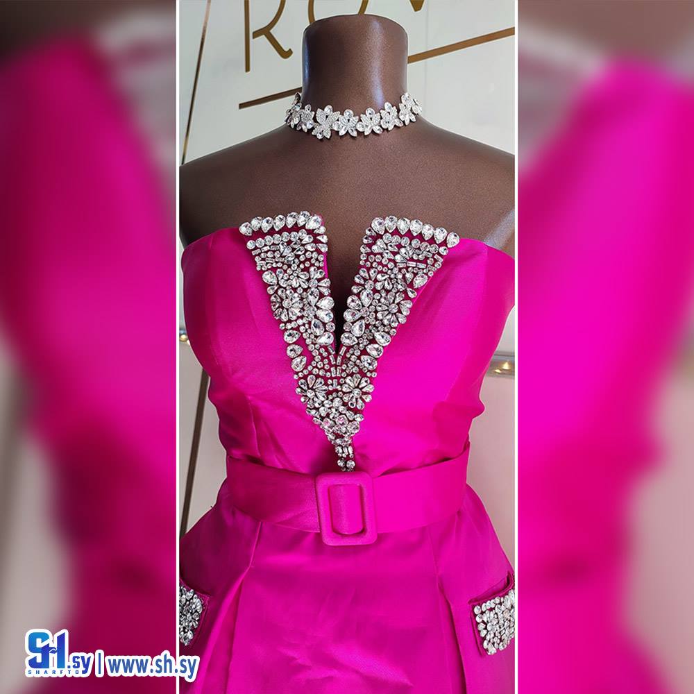 فستان قصير شك يدوي (روفانا ستايل)