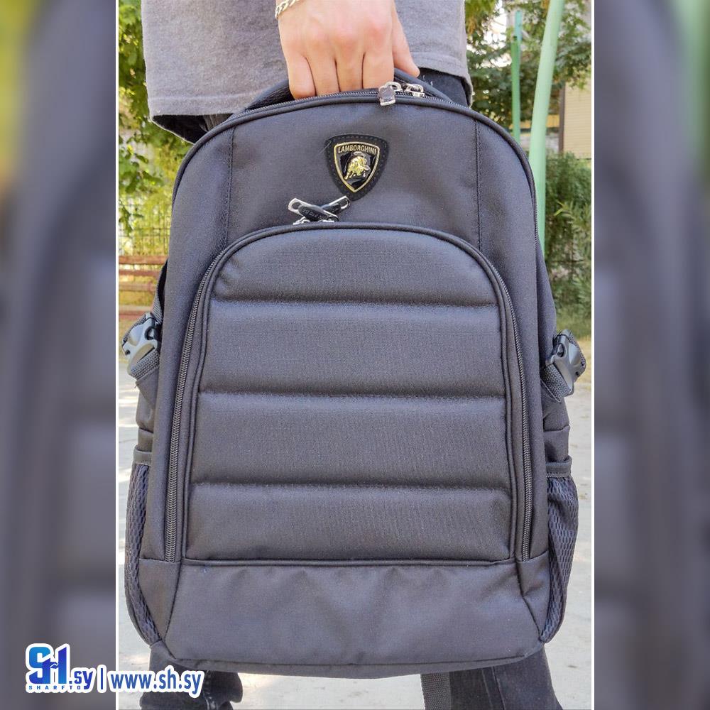 حقيبة لابتوب ظهر ماركة Lamborghini قياس 15.6 انش (طحلة)