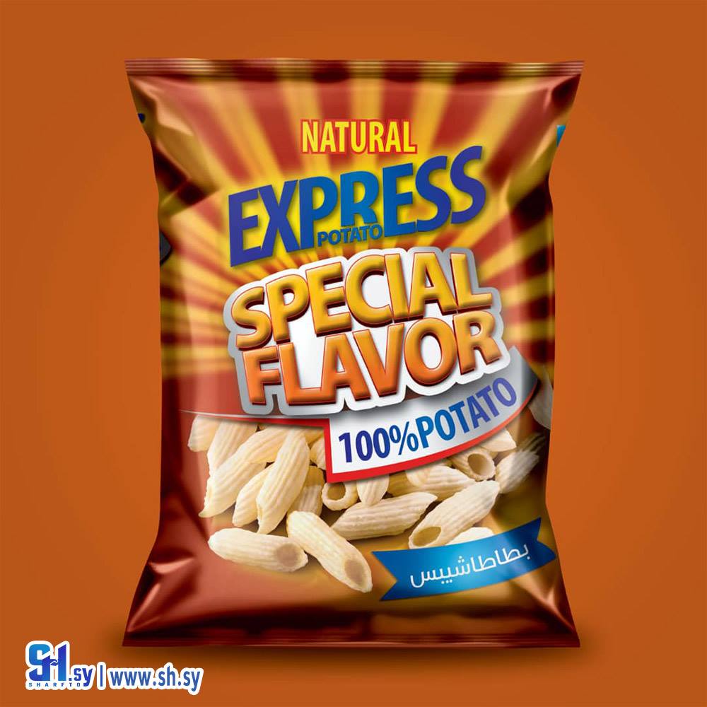 شيبس اكسبريس بوتيتو بالنكهة الطبيعية 100% (Express Chips)