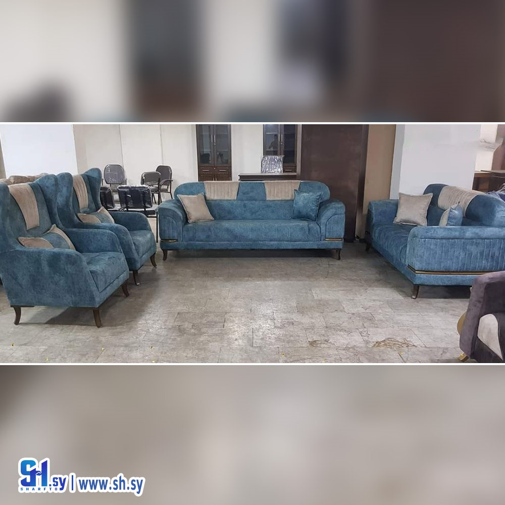 طقم صالون ملفح سبور (مفروشات فواز الجانودي)