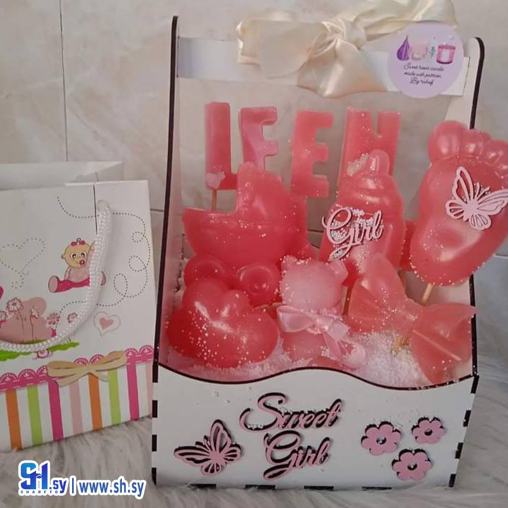 شمع لاستقبال المولود (Sweet scent candle)