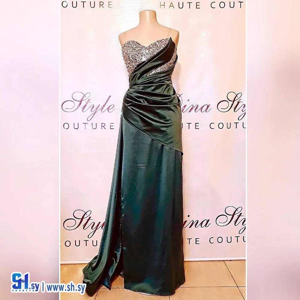 فستان ساتان مشكوك (Dina Style)