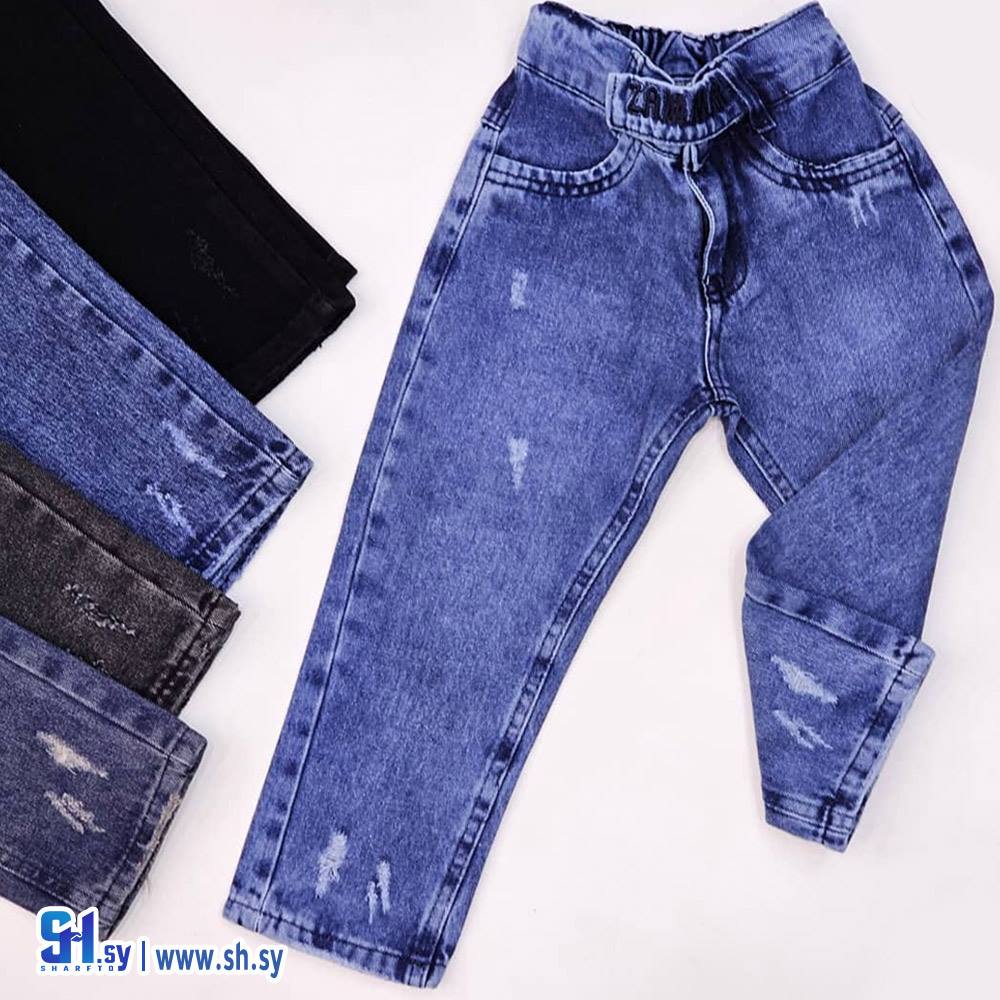 بنطال جينز بناتي موديل 11059 (زمار مود)