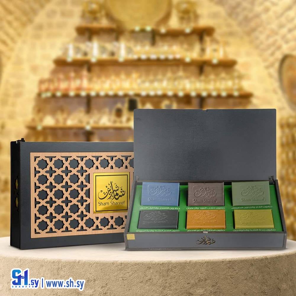 مجموعة صابون شام شريف 6 قطع (دقة قديمة حماة)