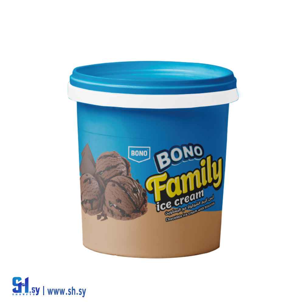 آيس كريم بونو فاميلي شوكولا مع البسكويت (BONO)