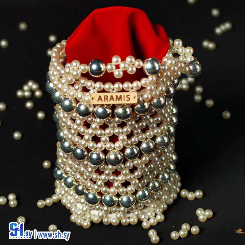 حقيبة حفلات نسائية لؤلؤ شكل دائري  قياس وسط  (اراميس)