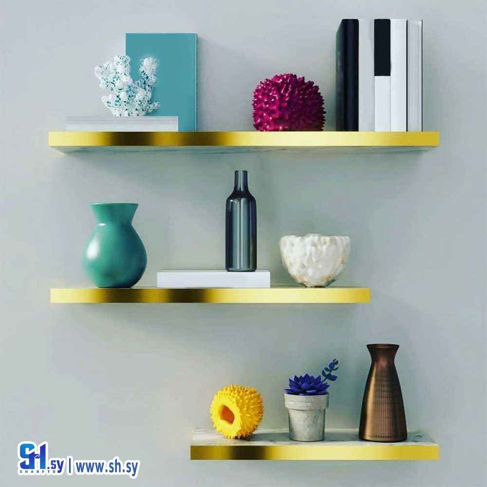 رفوف حائط موديل 15 (الوسام للألمنيوم والمطابخ والديكورات)