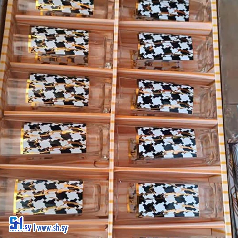 طقم كاسات مزركش (عصرونية المجد)