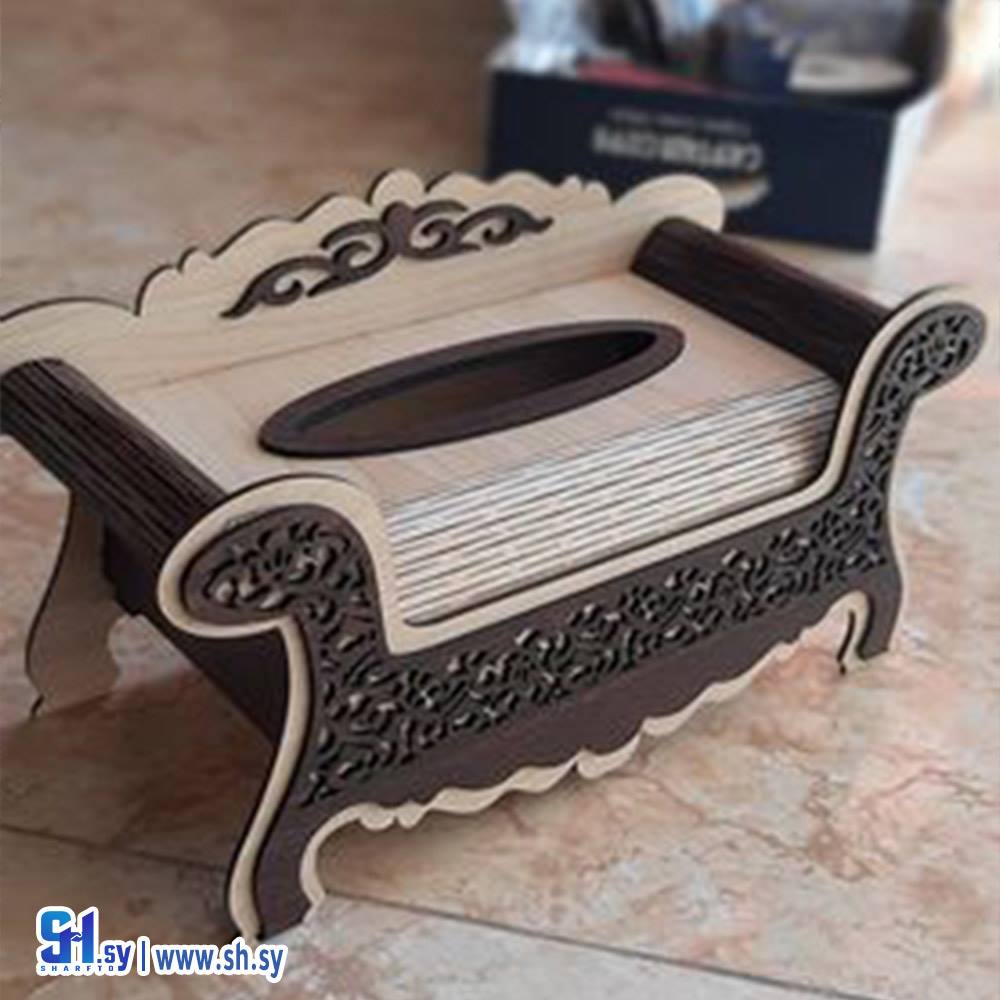 علبة محارم خشب 1  (مكتبة كاندي CANDY)