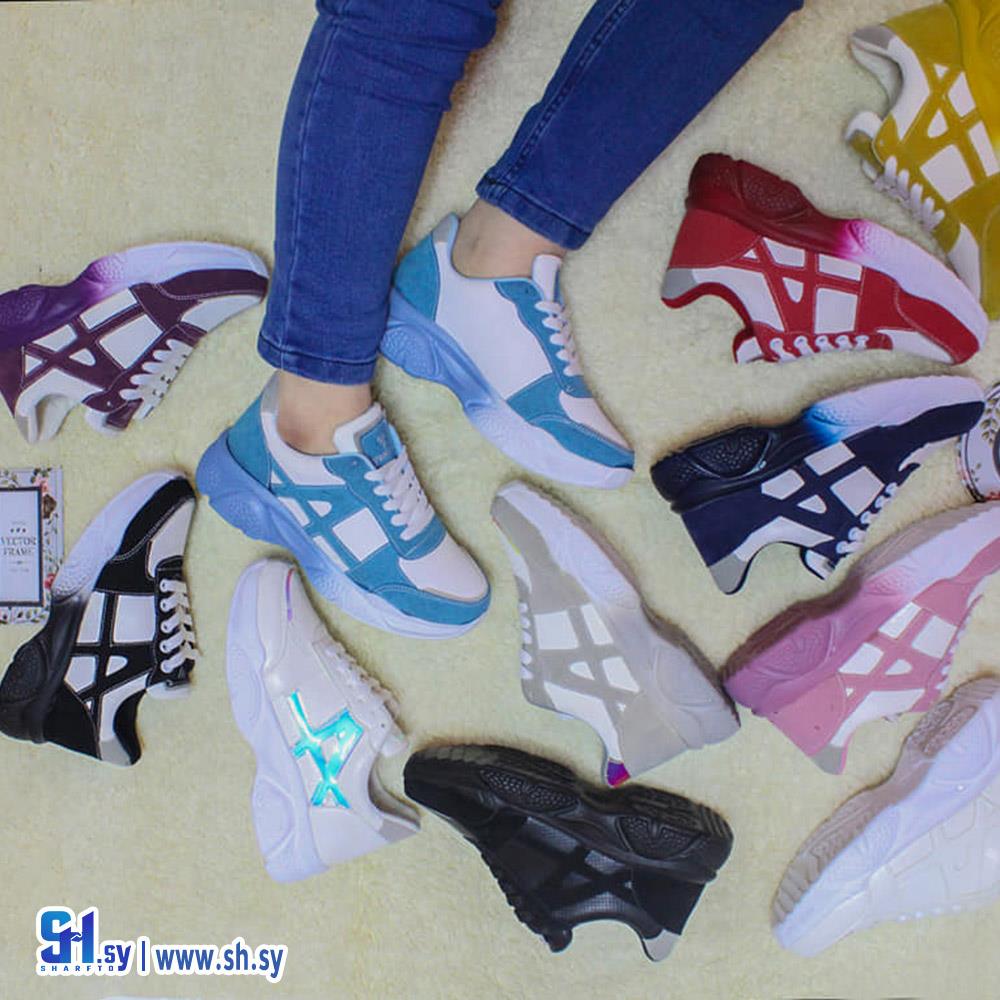 بوط نسواني  تريكو + النعل بروتان لونين (ياسرجي توب)