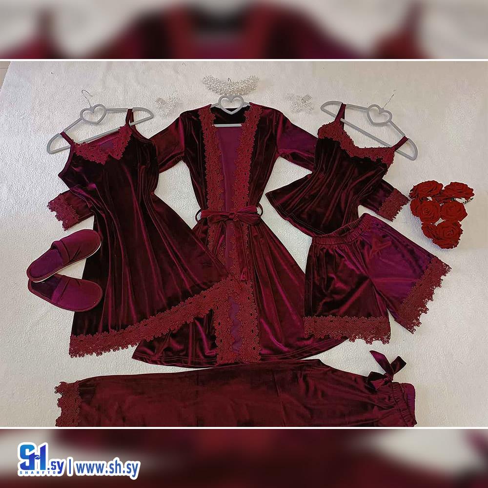 طقم مخمل 6 قطع (لانجري جولي)