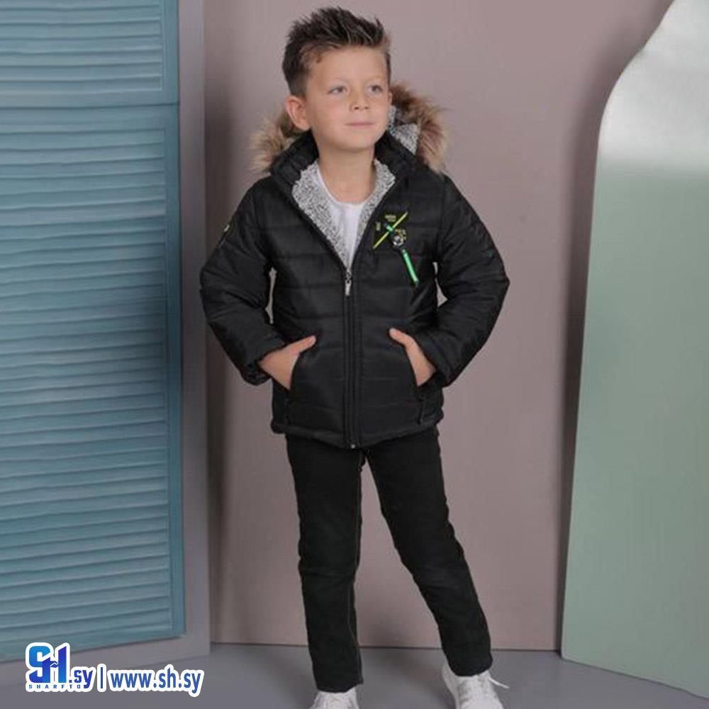 جاكيت ولادي مبطن فرو (بنها ستايل)