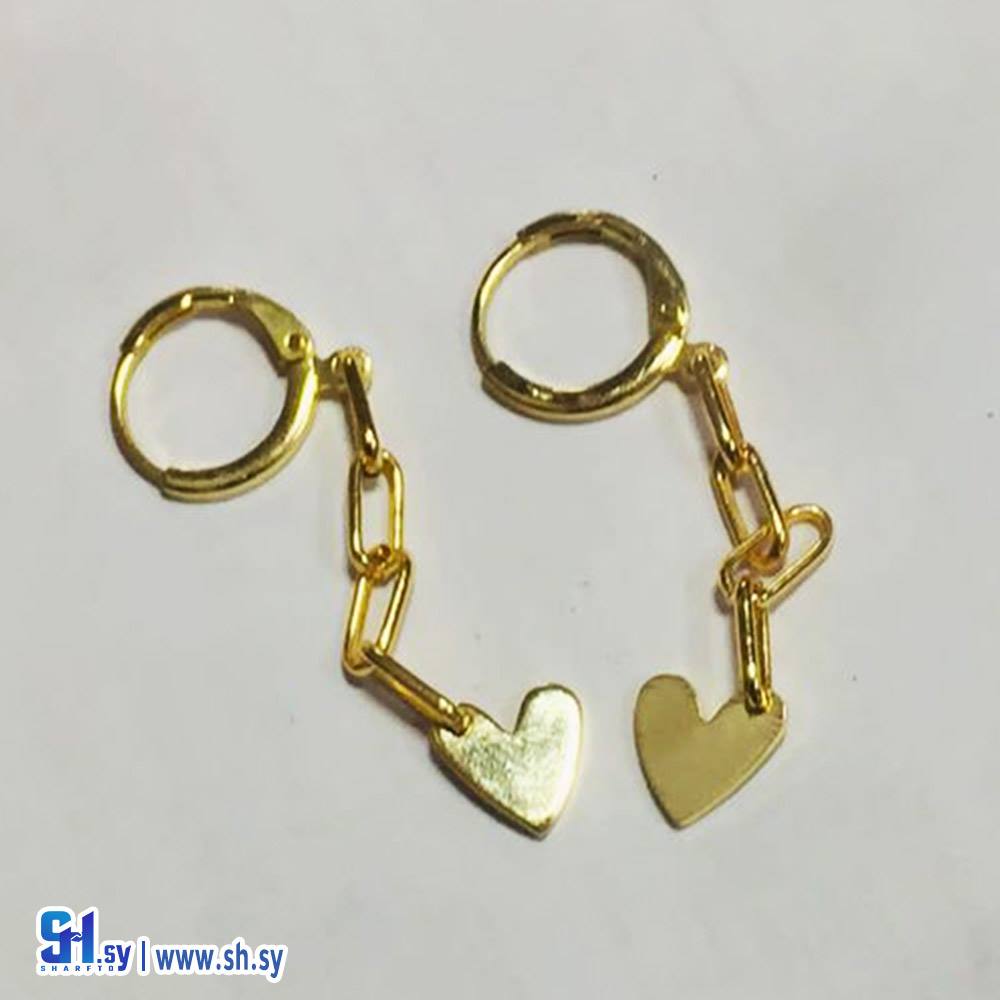 حلق ذهبي مميز (Nostalgie Accessories)