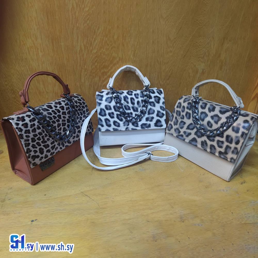 حقيبة يد نسائية جلد نقشة تايغر (الصباغ)