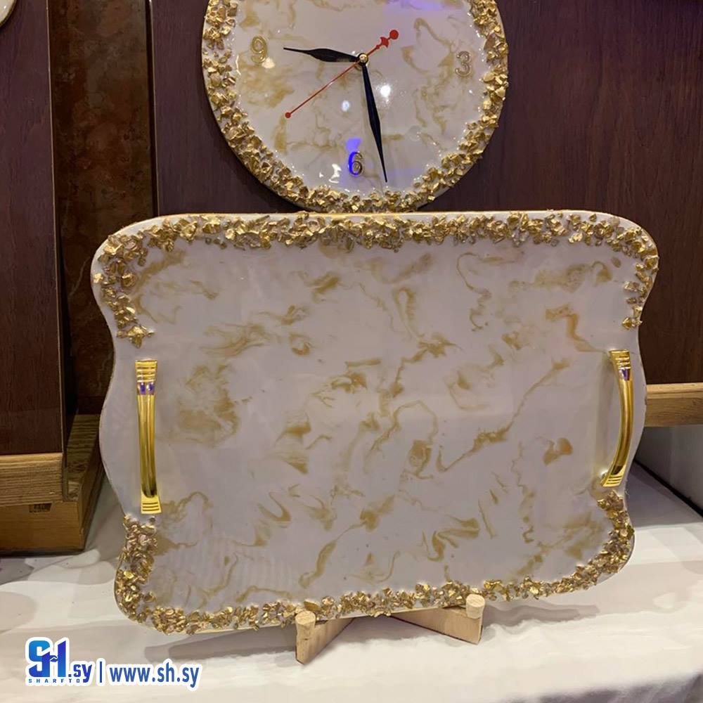 طقم صينية و ساعة (عبير آروز Art)