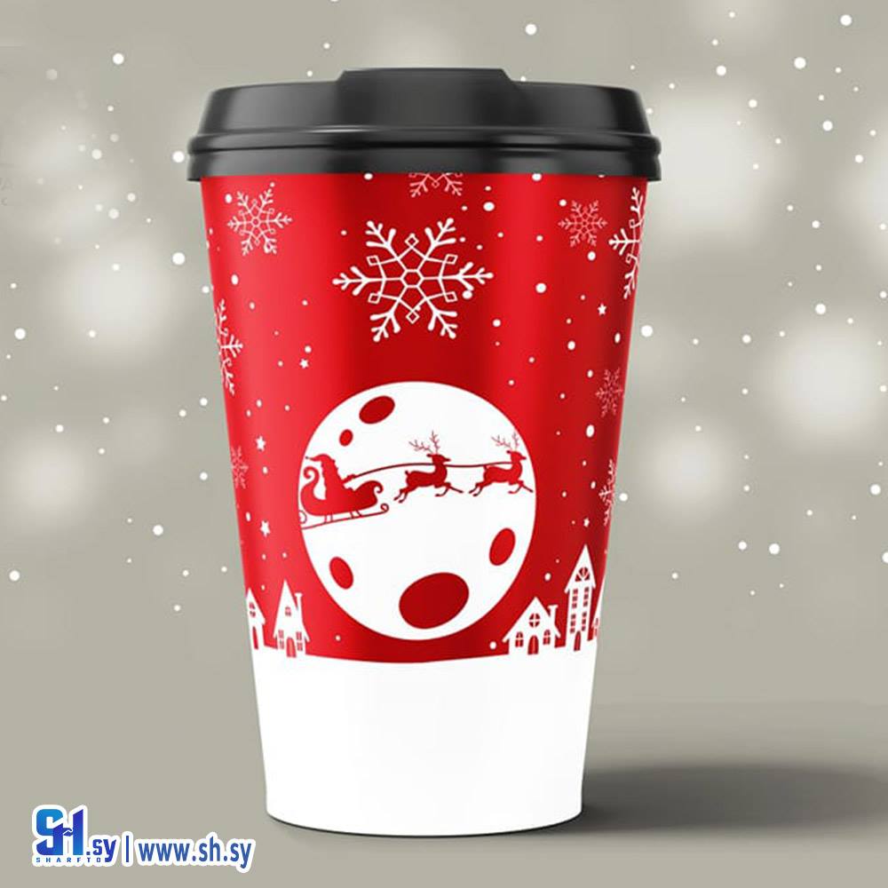 كاسة كرتون مع غطاء 3 (الخالد)