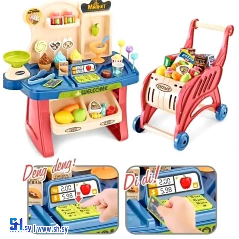 لعبة السوبر ماركت متجر الحلوى مع عربة التسوق (sidra shop)