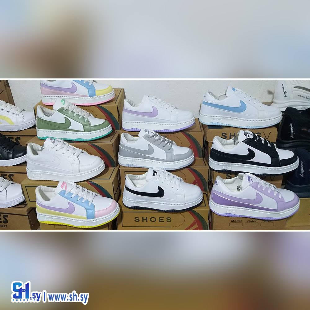 حذاء نسائي نعل لونين  (أحذية العلا)