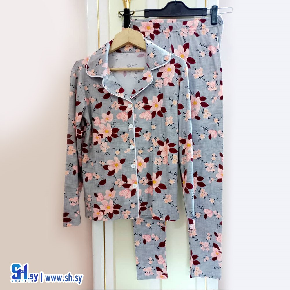 بيجامة نسائي أزرار (هوم ديجتل)