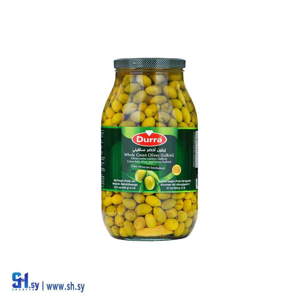زيتون اخضر سلقيني 2900 غ (الدرة)