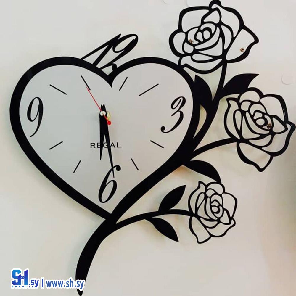 ساعة ديكور حائط 4 (خشبيات العلاء)