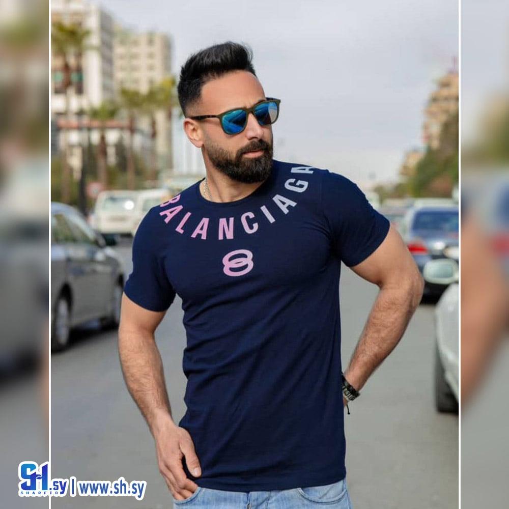 كنزة رجالي طبعة (BALANCIAGA (Be rogn