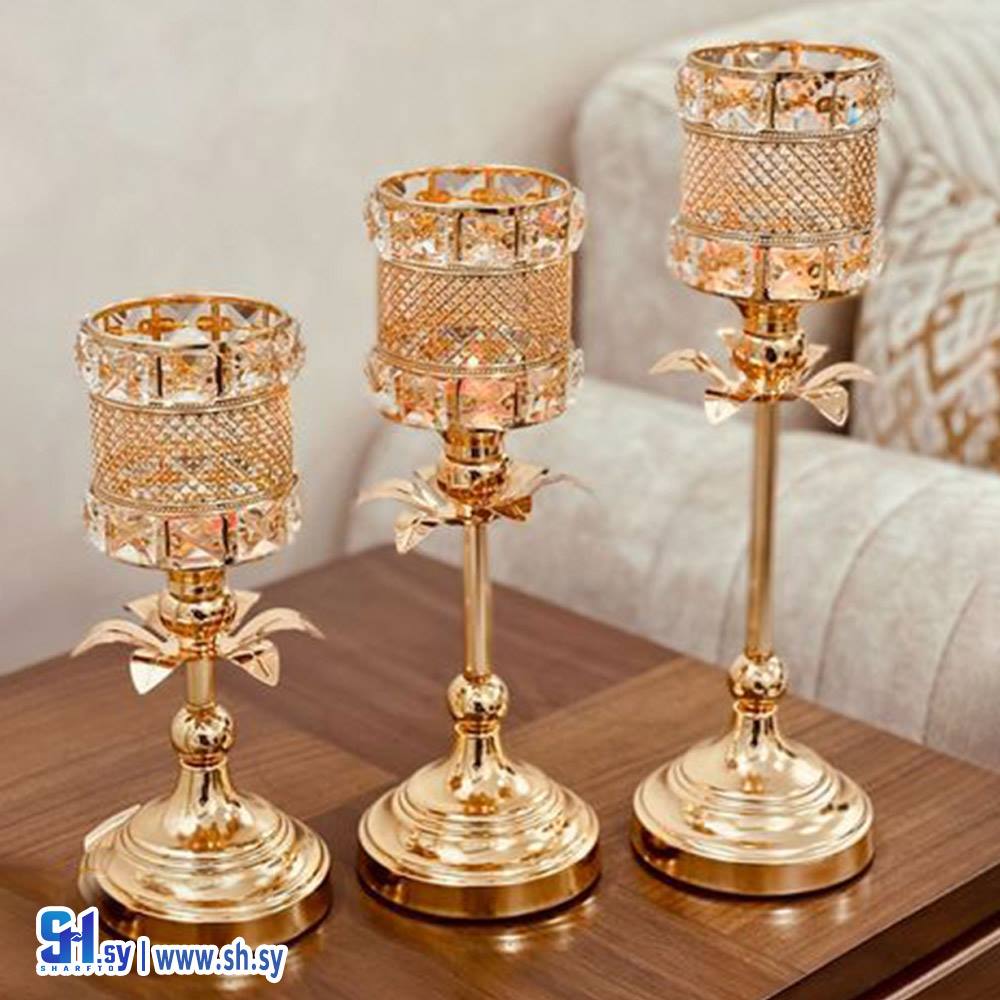 طقم شمعدان ثلاثي 1 (مصدر للهديا)