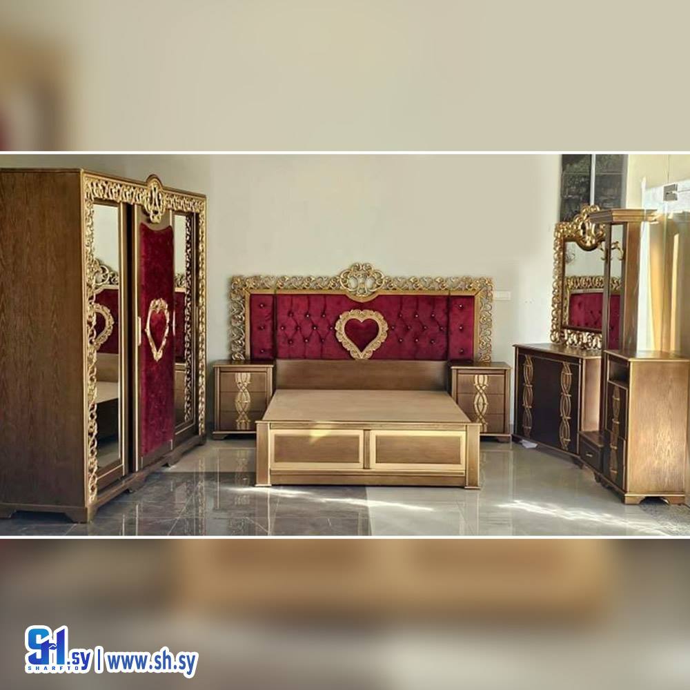 غرفة نوم زان معاكس ماليزي 1 (مفروشات وردي)