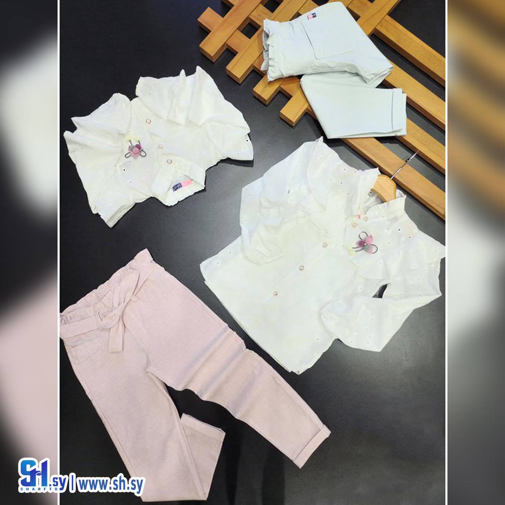 طقم كتان بناتي موديل 1353 (PERLA)
