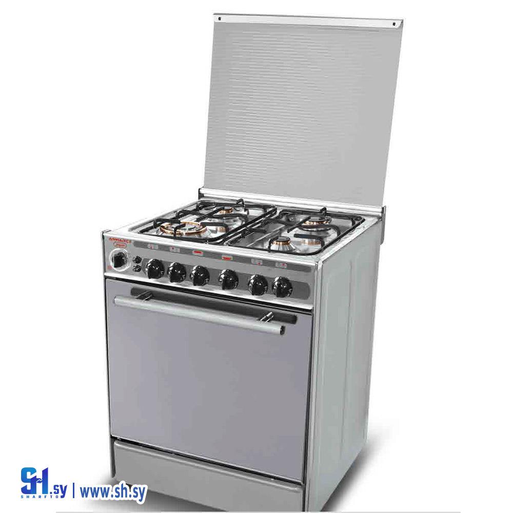 فرن غاز ابيض ستانلس ستيل I400 (مجموعة نبراس التجارية)