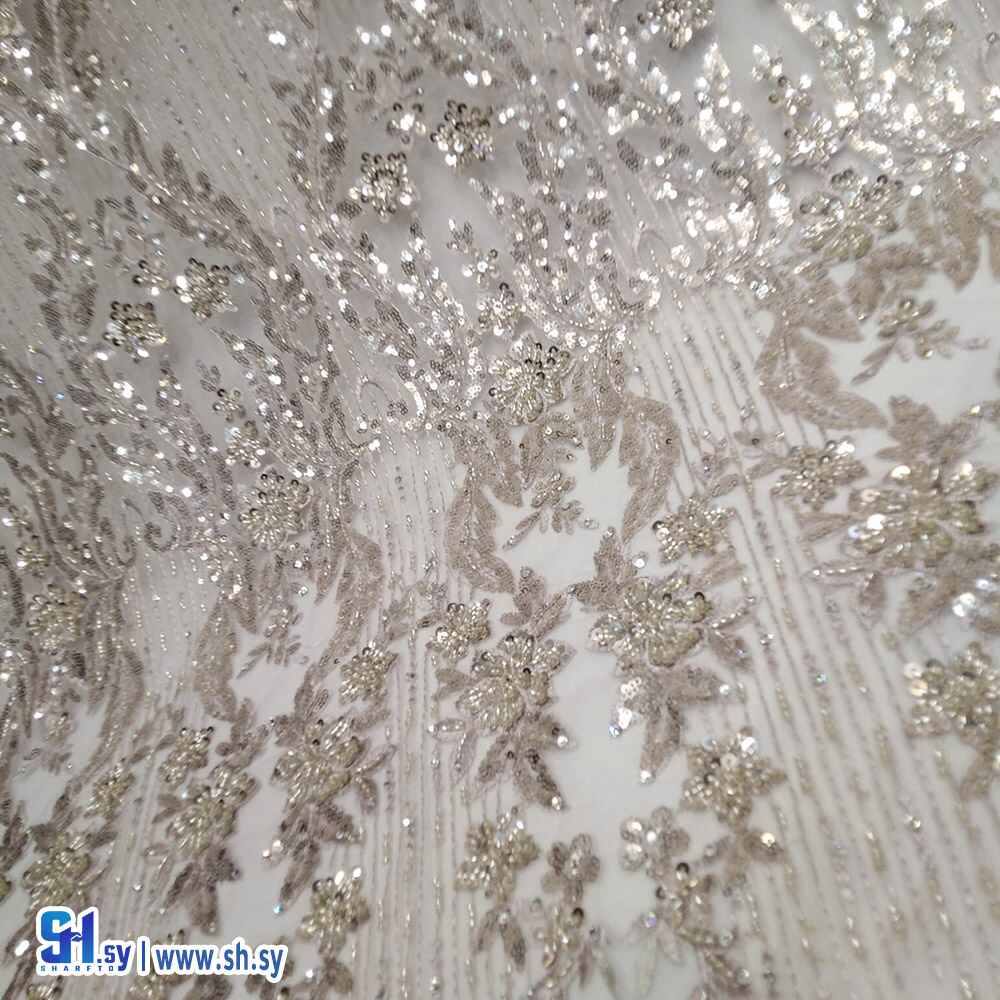 قماش تول مطرز تابلويات مشكوك يدوي 3 (أقمشة روز)