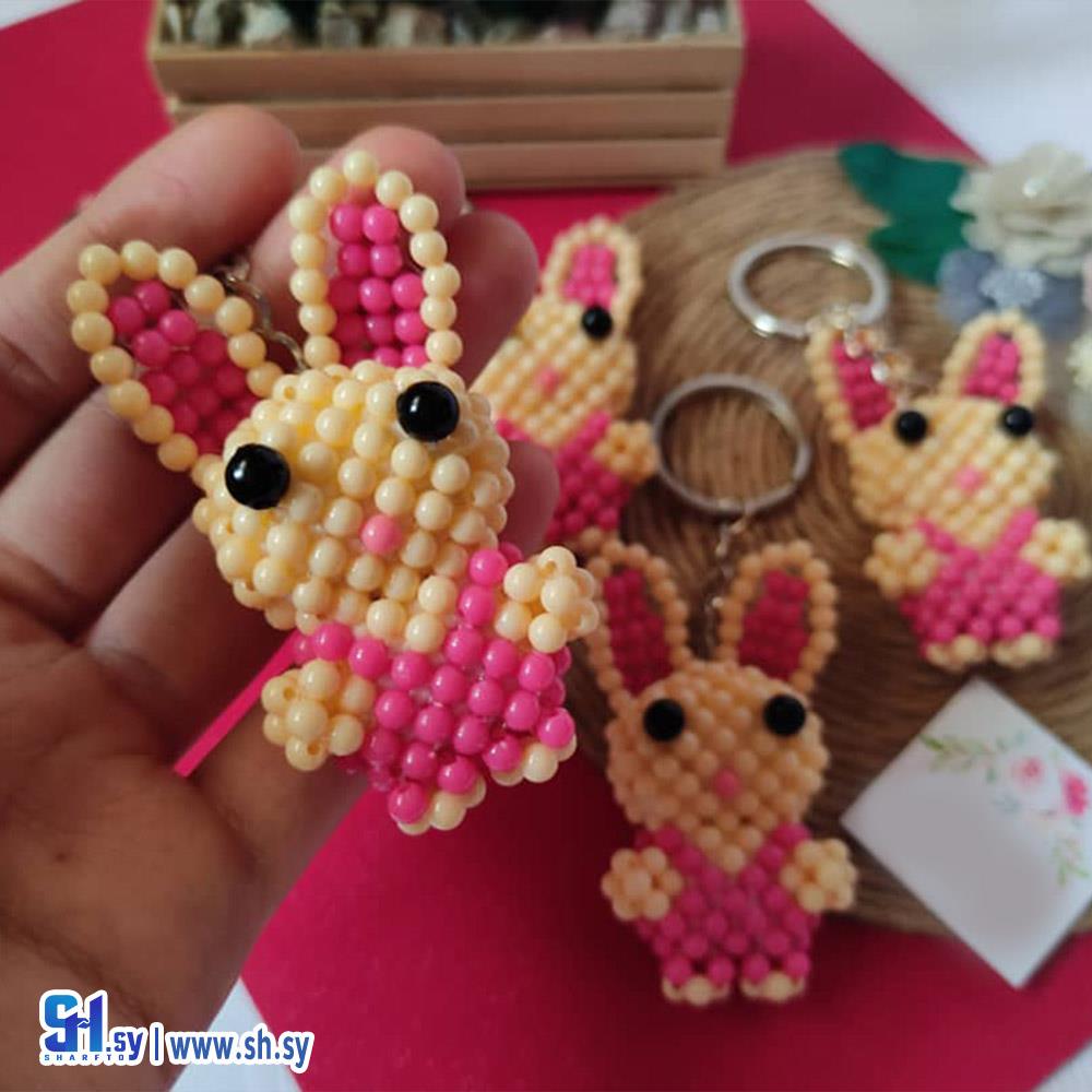 سلسلة مفاتيح بشكل ارنب (M&N Handmade)