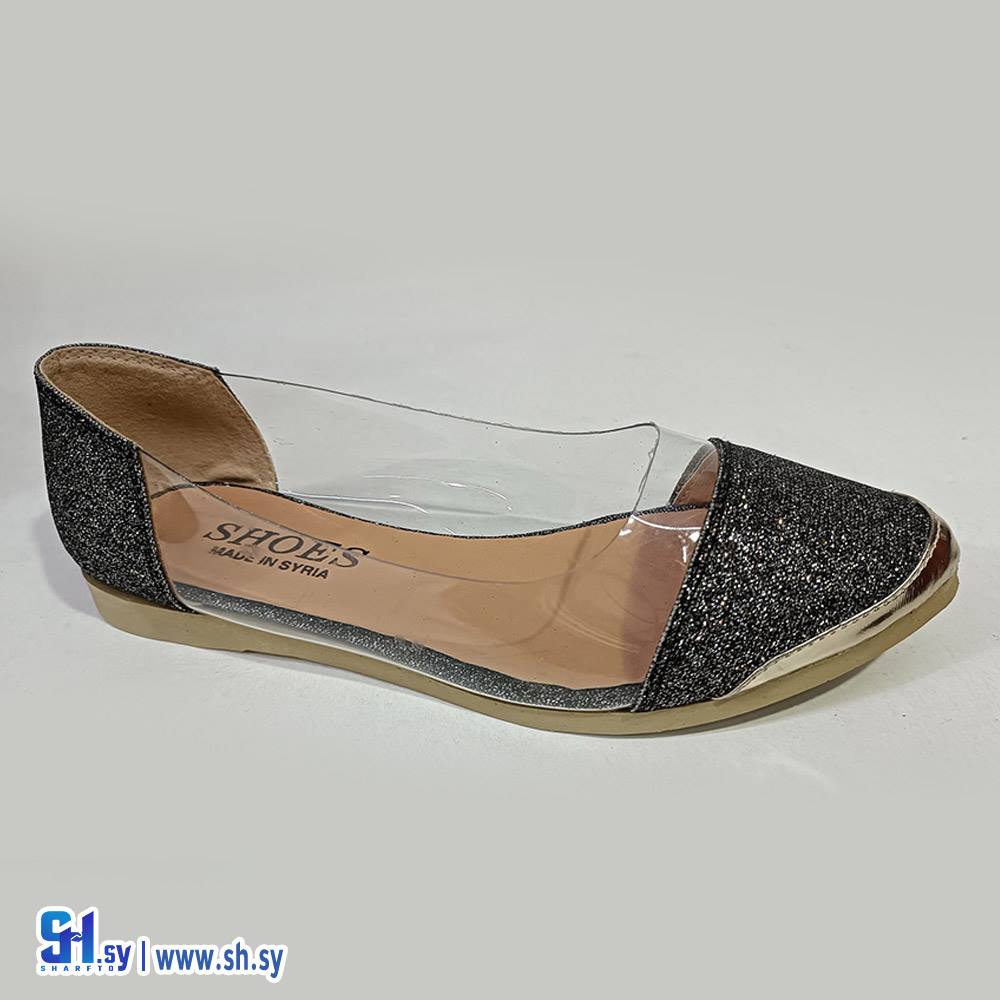 حذاء خف نسائي بالورين رش شفاف (شركة حنين)