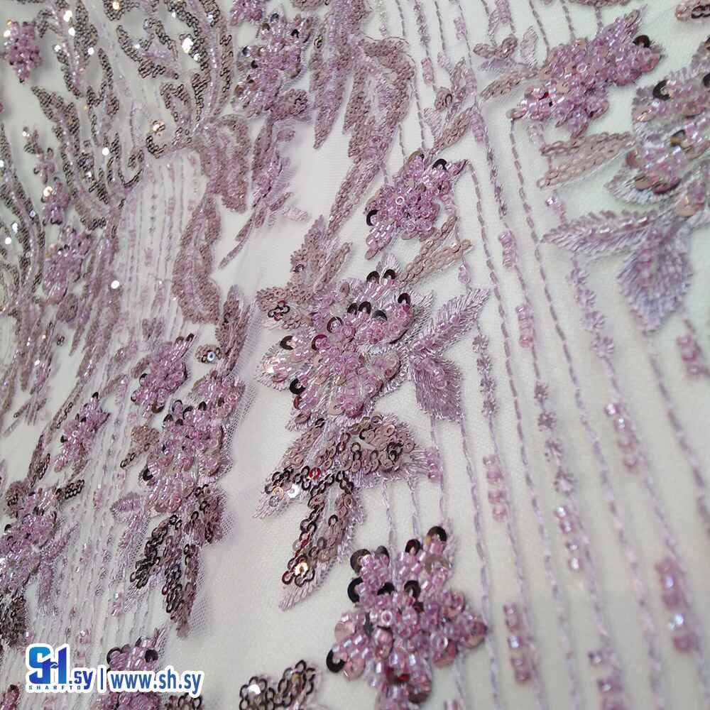 قماش تول مطرز تابلويات مشكوك يدوي 2 (أقمشة روز)