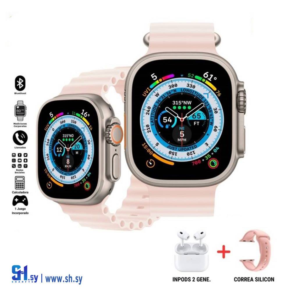 ساعة ذكية + سماعات i9 ultra smart watch 2.3inch (سندباد سوريا)