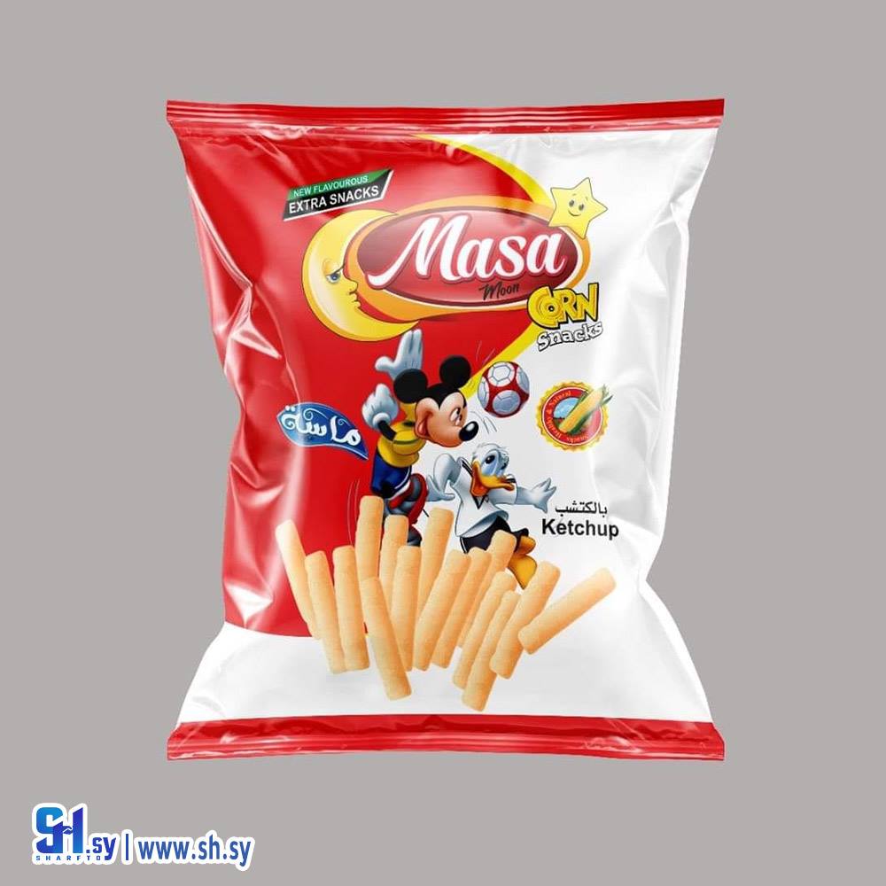 شيبس ماسة بنكهة بالكتشب صغير (ماسة موون)