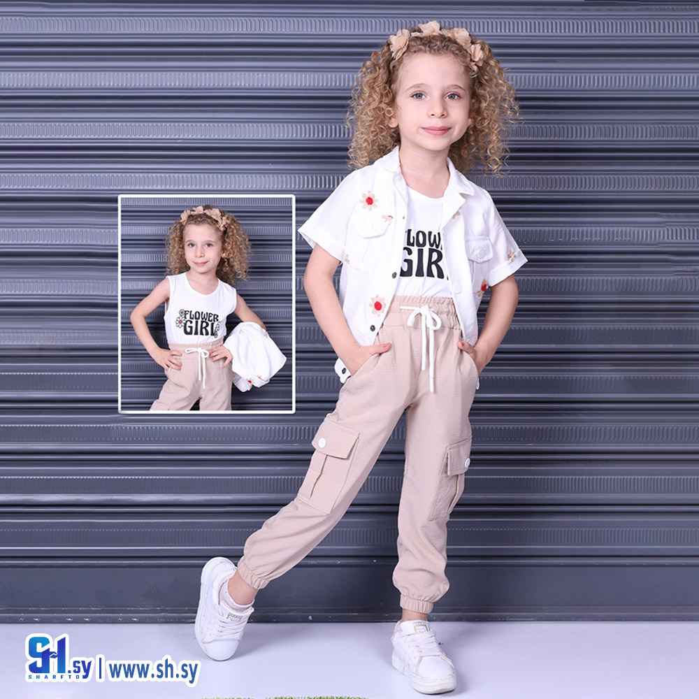 طقم بناتي 3 قطع موديل 5230 (زمار مود)