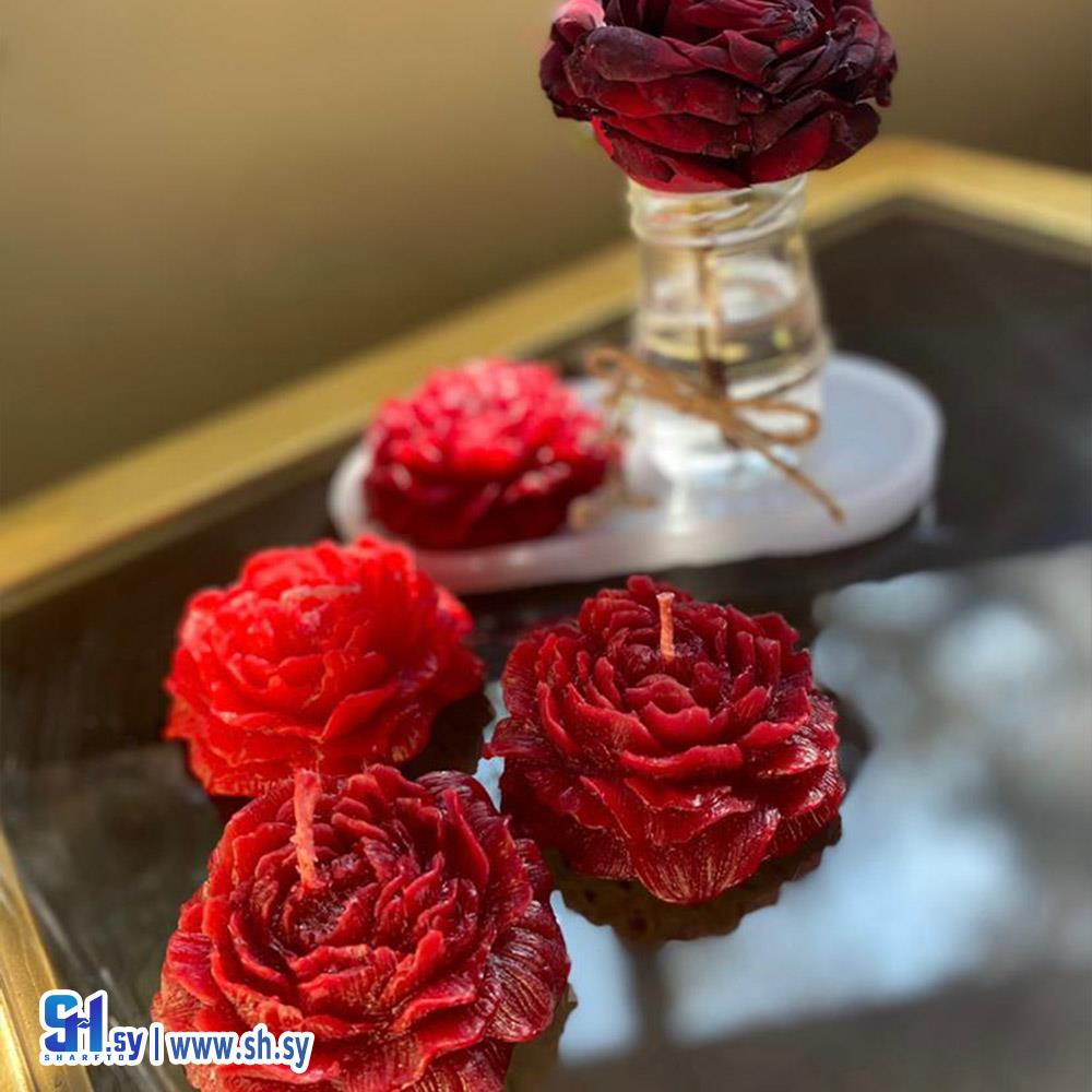 شموع معطرة شكل وردة (Sweety candles)