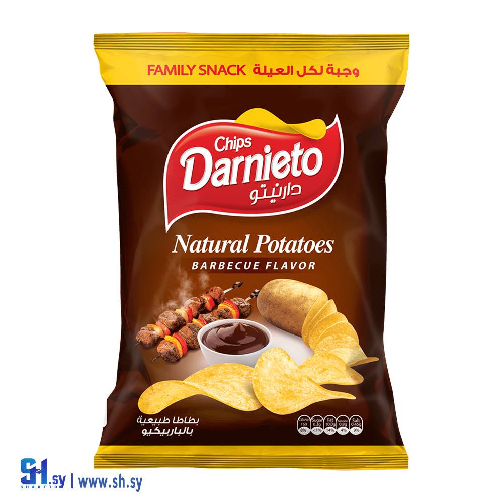 شيبس البطاطا الطبيعية بنكهة الباربكيو وجبة العيلة (دارنيتو)