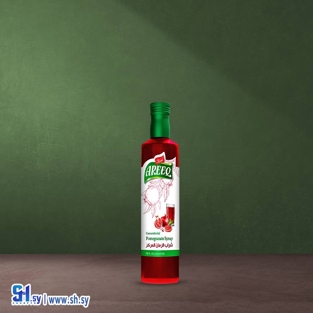 شراب الرمان المركز 650غ عبوة زجاج (العريق)