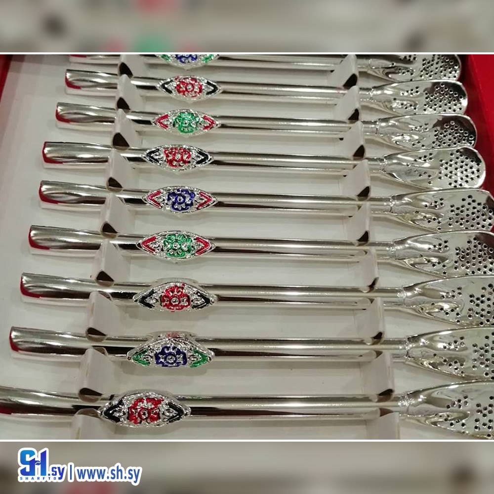 مصاصات متة لون فضي موديل 14 (الأمين لصناعة مصاصات المتة)