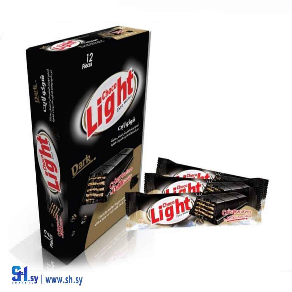 بسكويت شوكولا لايت بالشوكولا السوداء (chello)