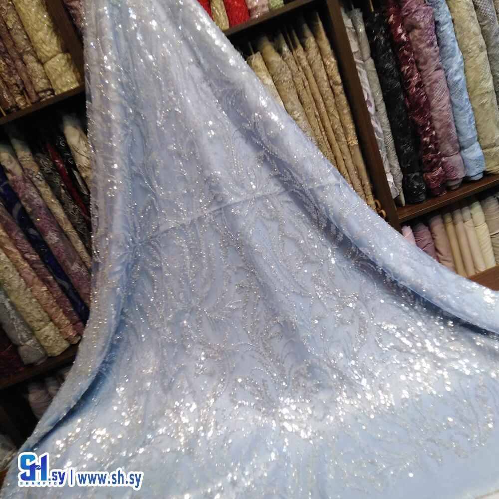 قماش تول مطرز صرما مشكوك نول (أقمشة روز)