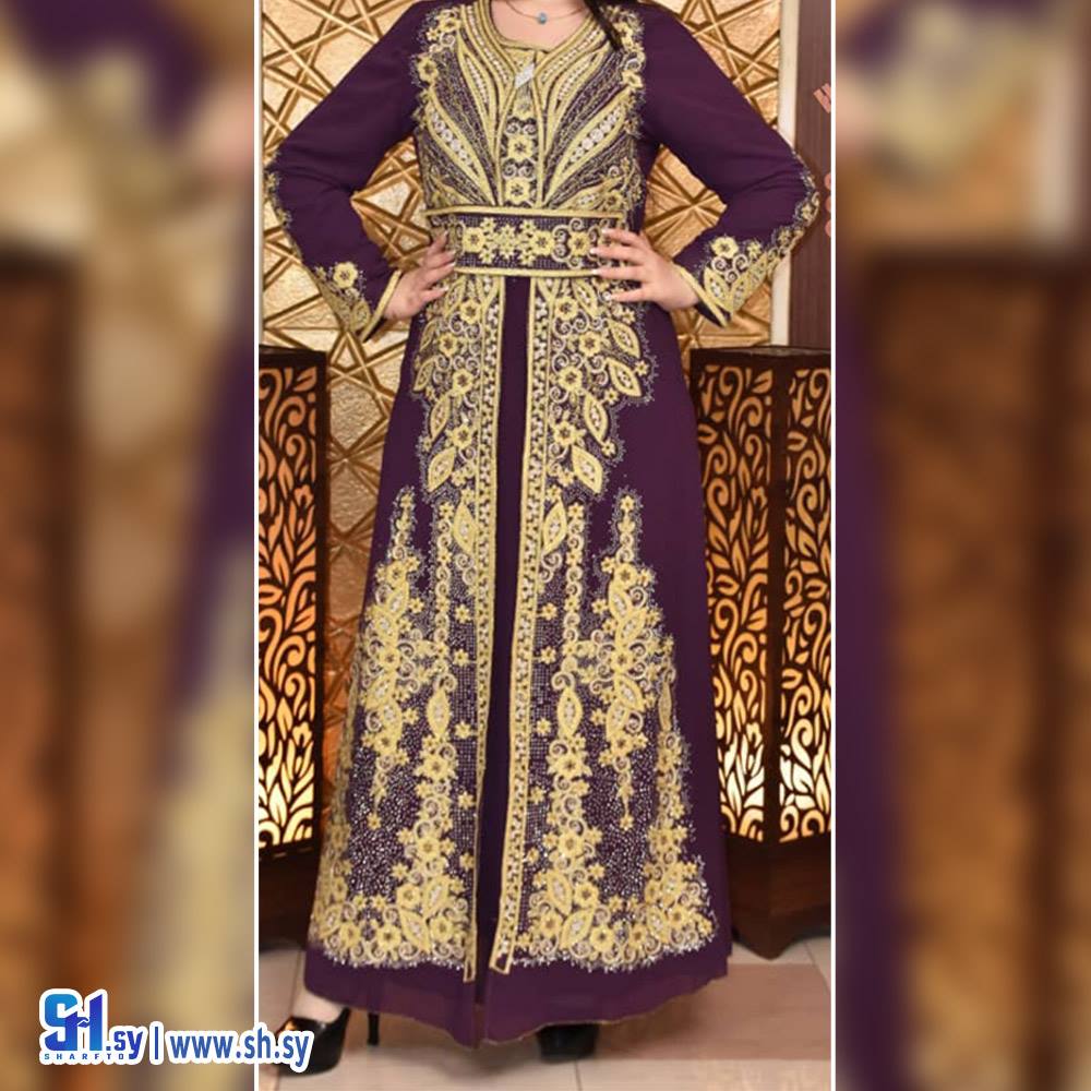 قفطان  شيفون قطعتين(ألبسة حديد)