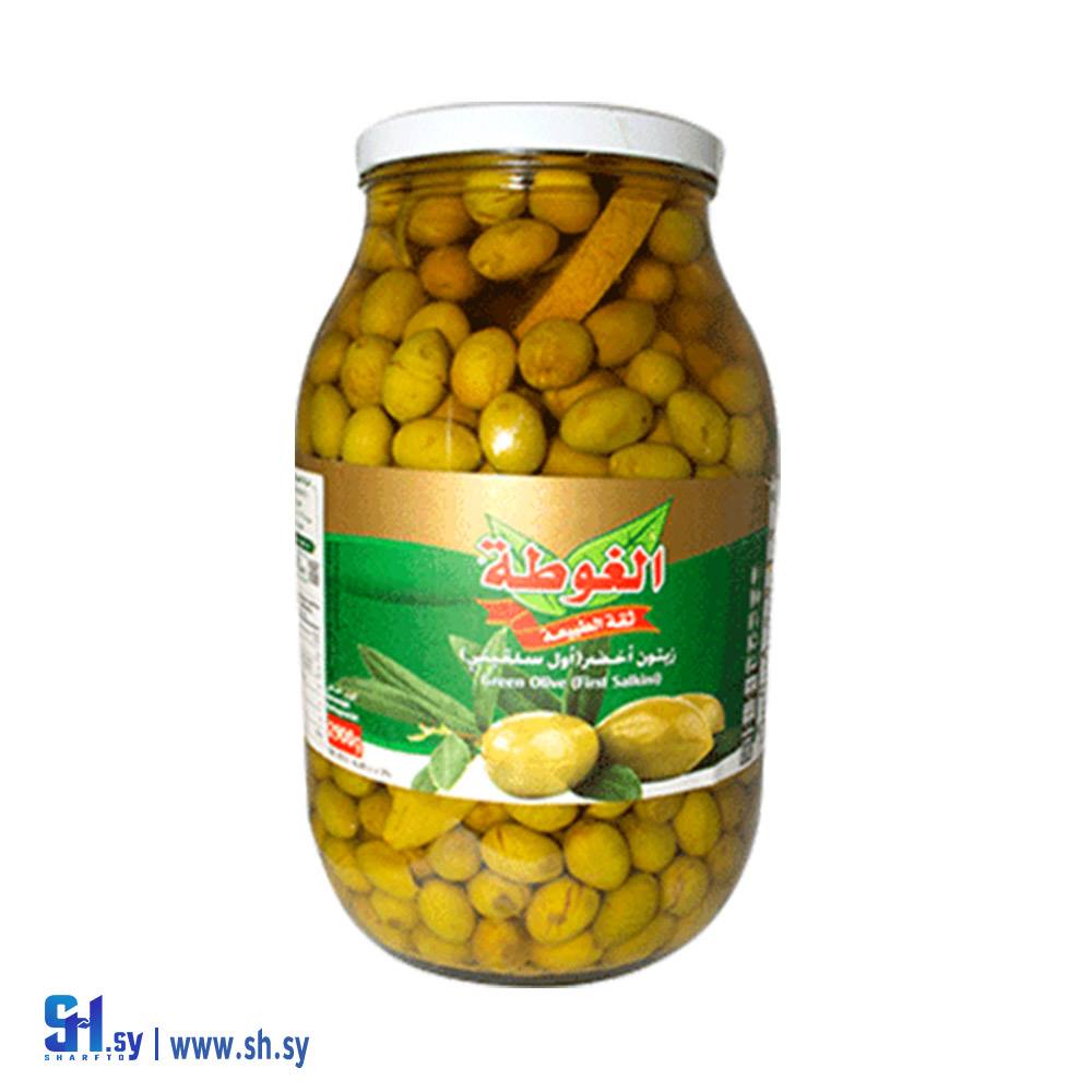 زيتون أخضر أول سلقيني 2800غ (الغوطة)