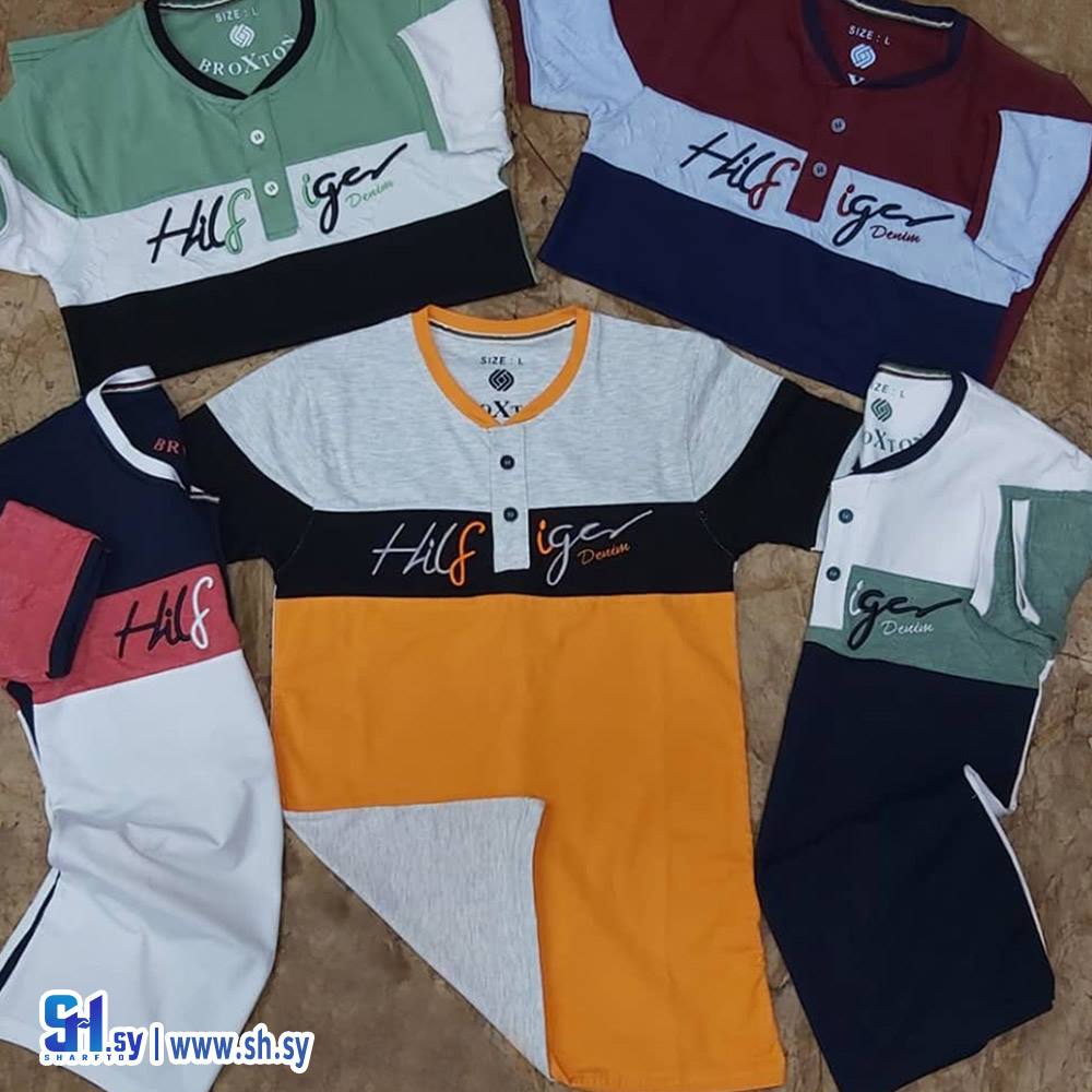 كنزة رجالي ليكرا طبعة Hilf iger (ألبسة جود)