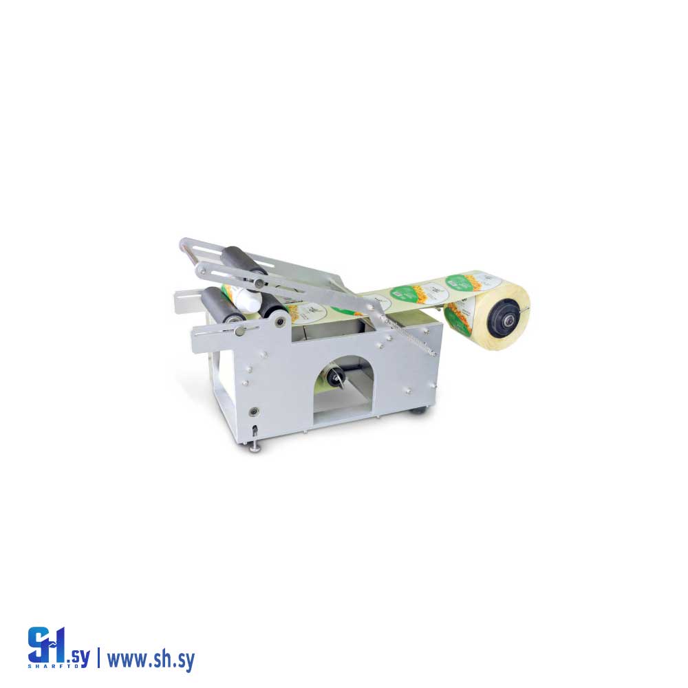 آلة لصق لايبل نصف آلية عبوات دائرية (شركة البكار التجارية)